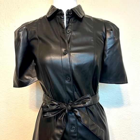NWT DKNY Faux Leather Dress - Picture 5 of 8
